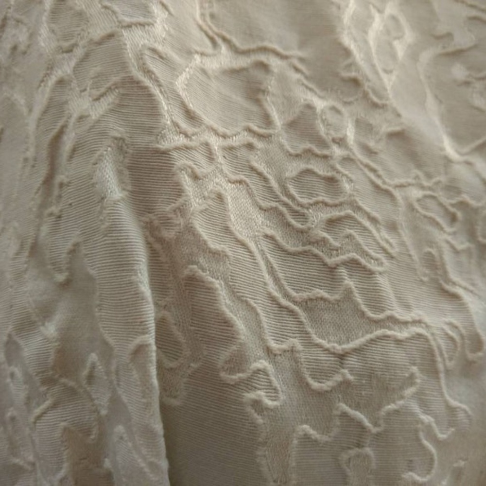 Vintage 50s Cocktail Dress 36" Bust Cream "A Lawrence Original" Jacquard - Picture 5 of 15
